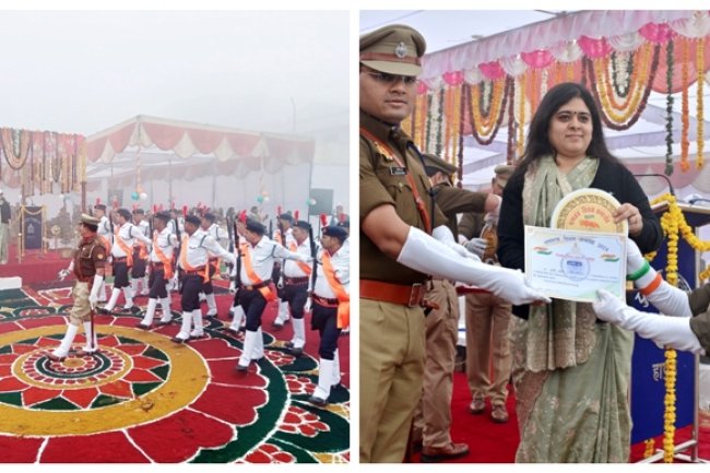 गणतंत्र दिवस पर उत्कृष्ट सेवा के लिए पुलिस कर्मी सम्मानित