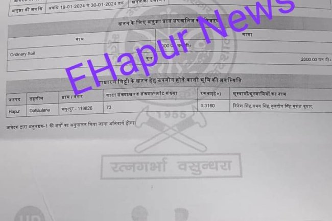 यह कैसा खनन के लिए अनुमति पत्र