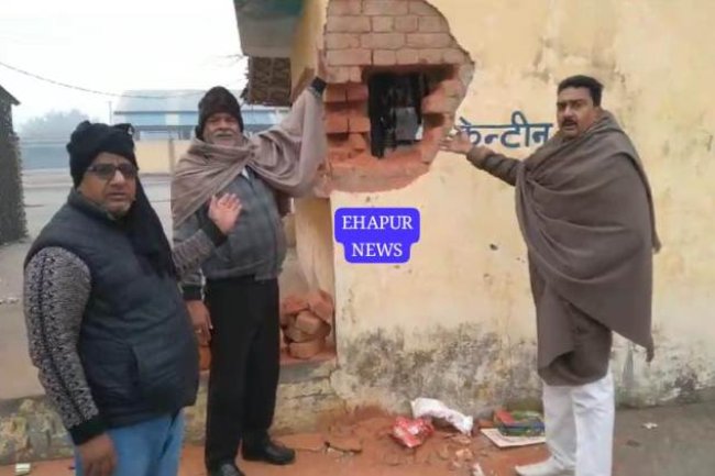 कैंटीन में नकब लगाकर नकदी व सिगरेट चोरी